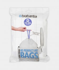 PerfectFit Bags, Dispenser Pack, Code D, 15-20 litre, 40 Bags - White-0