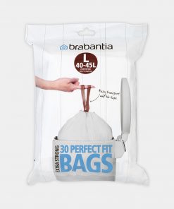 PerfectFit Bags, Dispenser Pack, Code L, 40-45 litre, 30 Bags - White-0