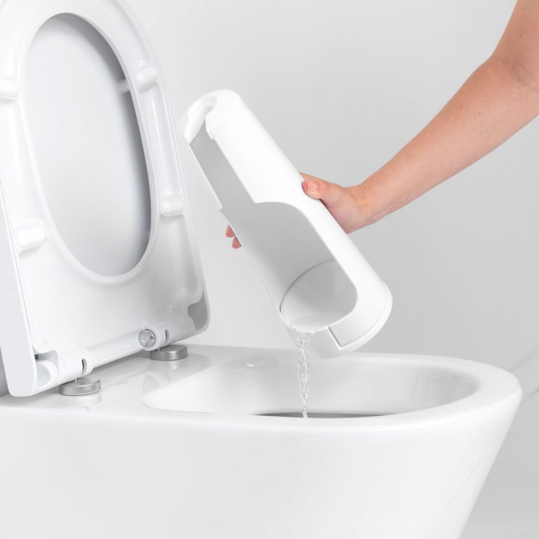 ReNew Toilet Brush and Holder - White-6955