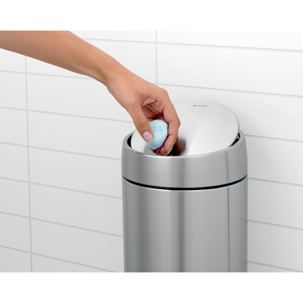 Slide Bin, 5 litre, Plastic Inner Bucket - White-2339