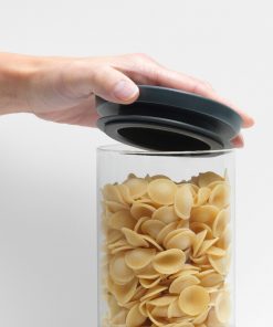 Stackable Glass Jar, 1.1 litre - Dark Grey-1369