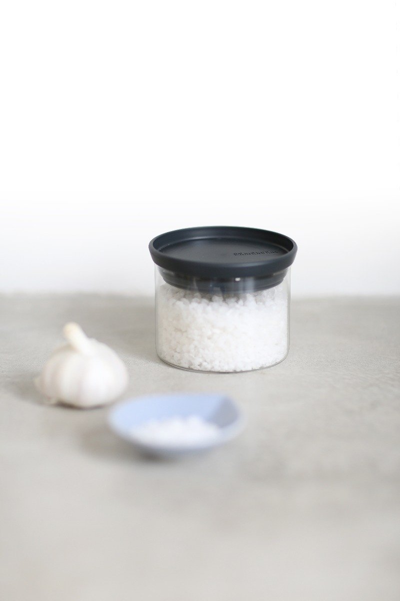 Stackable Glass Jar, 0.3 litre - Dark Grey-1384