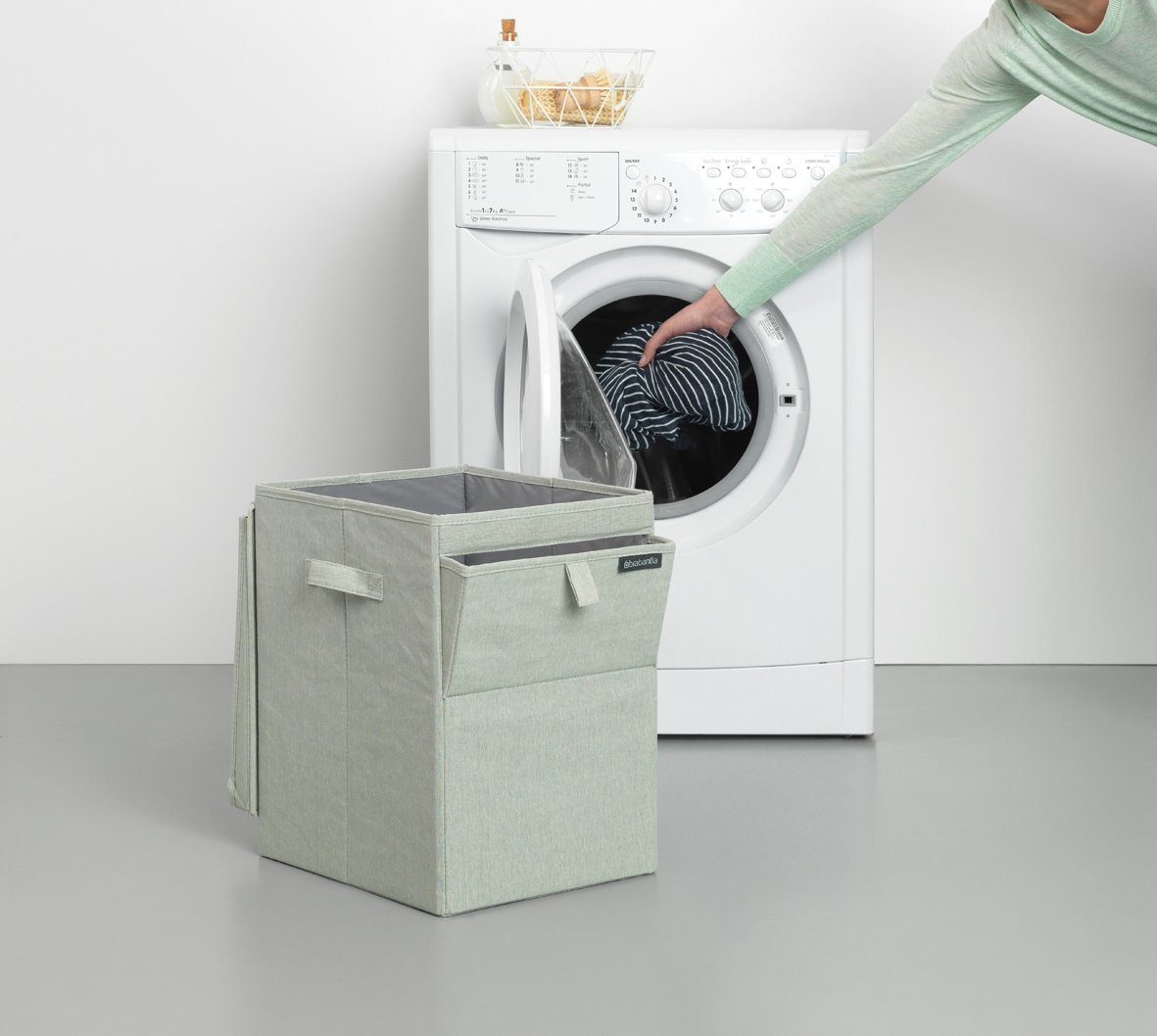 Stackable Laundry Box, 35 litre - Green-506
