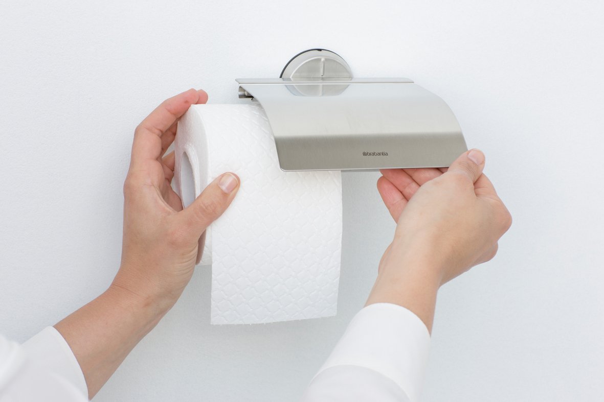 Toilet Roll Holder, Profile - Matt Steel-1543