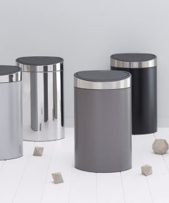 Touch Bin New Recycle, 23/10 litre, Plastic Inner Bucket - Brilliant Steel-3601