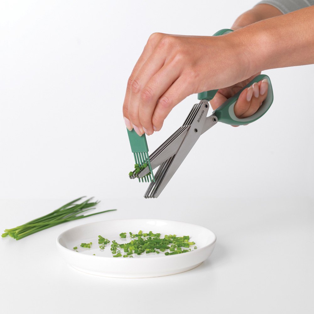 Herb Scissors plus Cleaning Tool, TASTY+ - Fir Green-2472