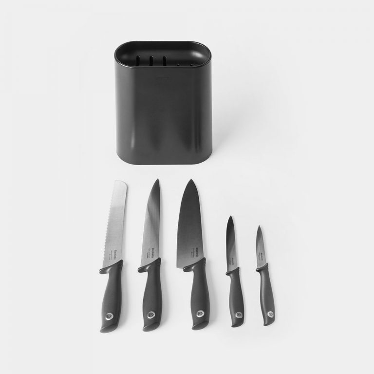 Knife Block plus Knives, TASTY+ - Dark Grey-4480