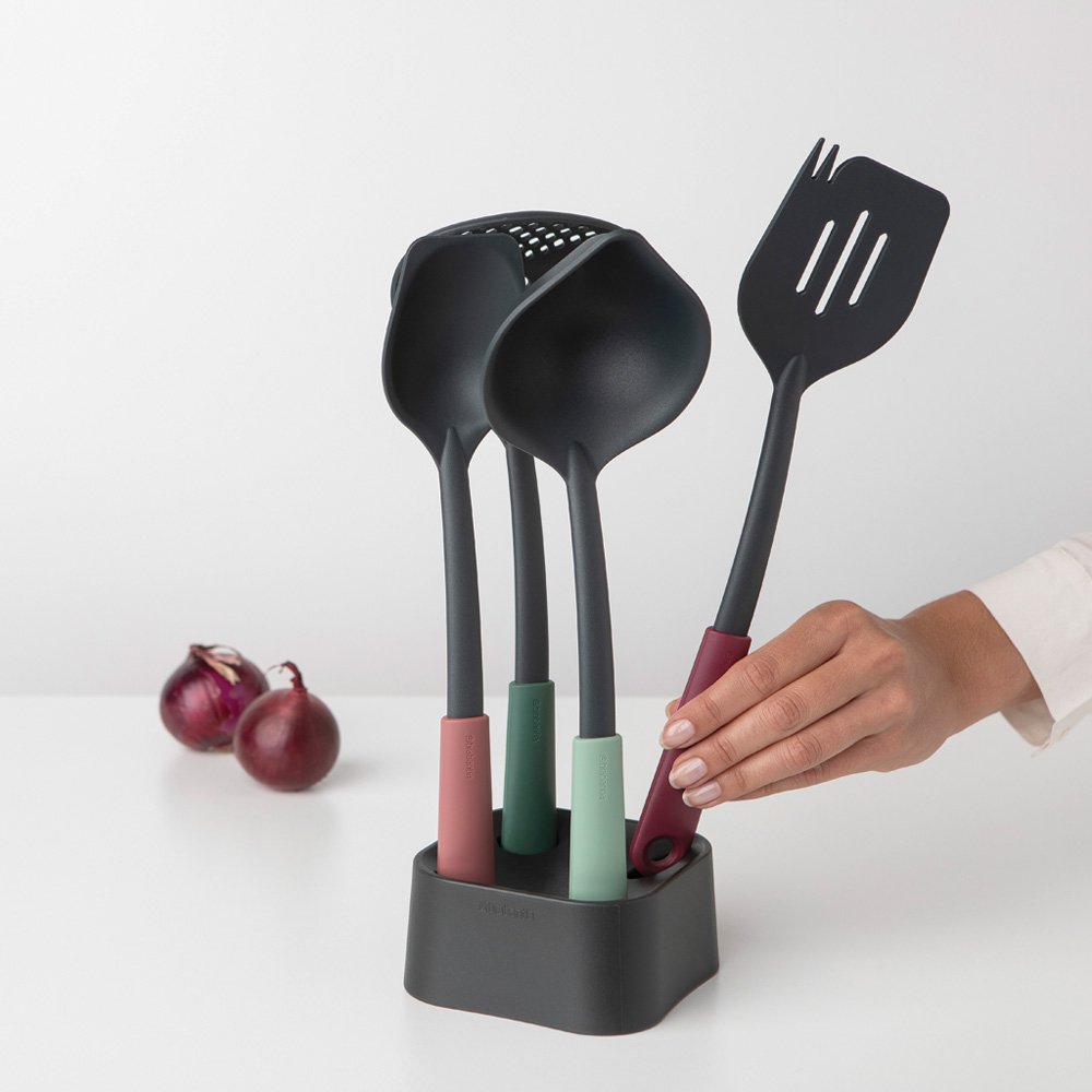 Kitchen Utensils Set plus Stand, TASTY+ - Mixed-3203