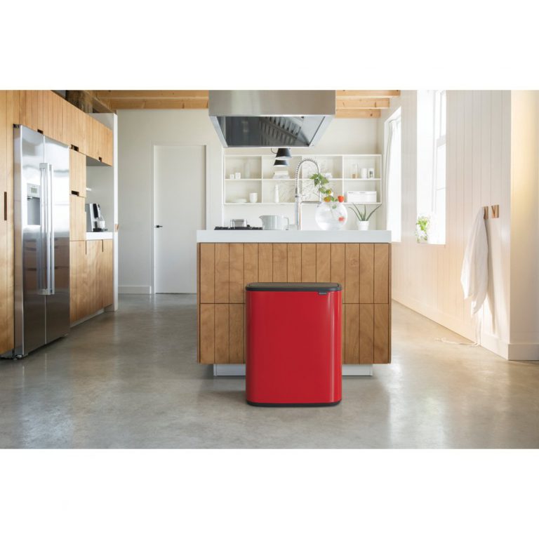 Bo Touch Bin, with 1 Inner Bucket, 60 litres - Passion Red-1241