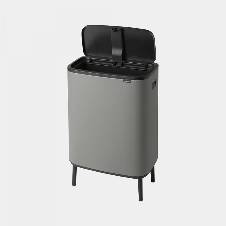 Bo Touch Bin Hi, with 1 Inner Bucket, 60 Litres - Mineral Concrete Grey-3488