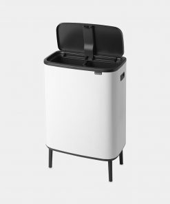 Bo Touch Bin Hi, with 2 Inner Buckets, 2 x 30 Litres - White-3498