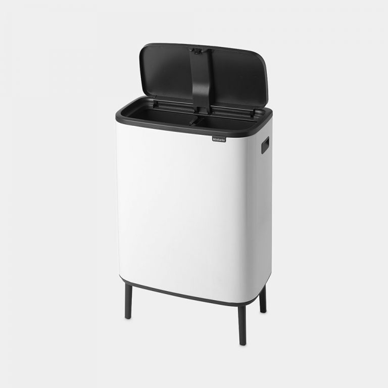 Bo Touch Bin Hi, with 2 Inner Buckets, 2 x 30 Litres - White-3498