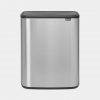 Bo Touch Bin, with 2 Inner Buckets, 2 x 30 litres - Matt Steel Fingerprint Proof-0