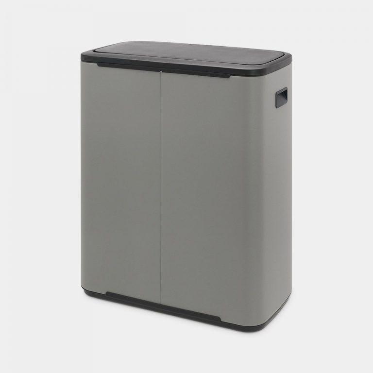 Bo Touch Bin, with 2 Inner Buckets, 2 x 30 litres - Mineral Concrete Grey-1194