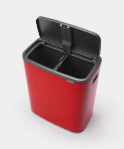 Bo Touch Bin, with 2 Inner Buckets, 2 x 30 litres - Passion Red-1207