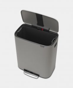 Bo Pedal Bin, with 1 Inner Bucket, 60 litres - Mineral Concrete Grey-5332