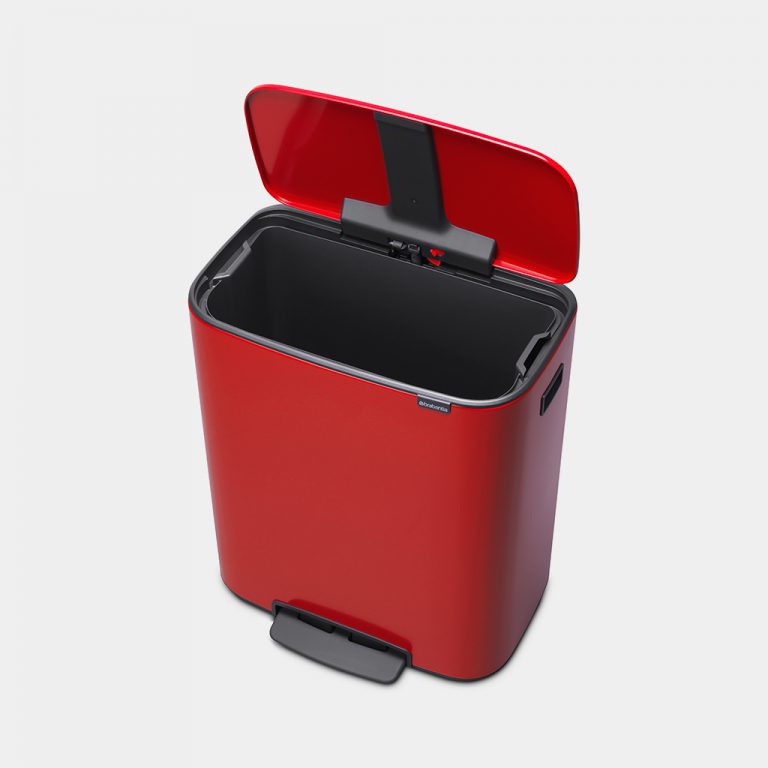 Bo Pedal Bin, with 1 Inner Bucket, 60 litres - Passion Red-5344