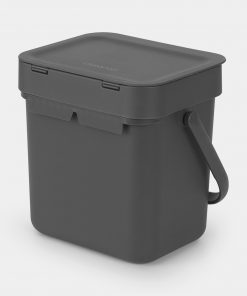 Sort & Go Waste Bin, 3 litre - Grey-5317