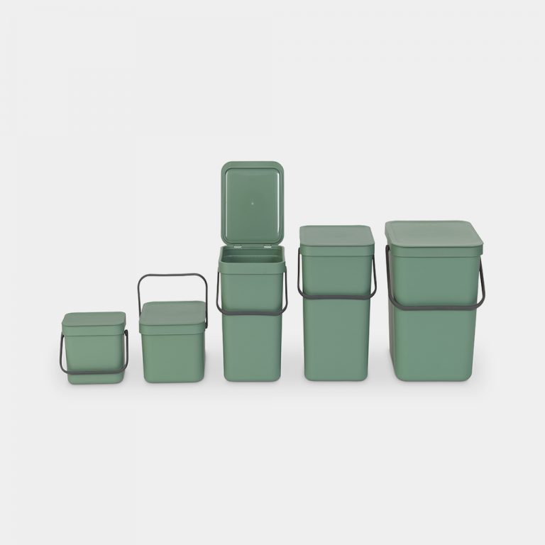 Sort & Go Waste Bin, 3 litre - Fir Green-6163