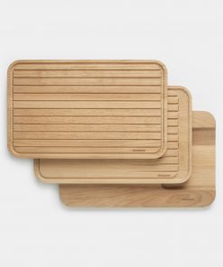 Wooden Chopping Board, Set of 3 (For Vegetables, Bread, Meat) - Profile-0
