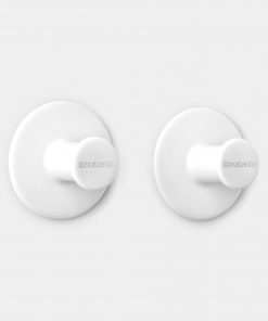 ReNew Towel Hooks, set of 2, screws and tape included - White-7288