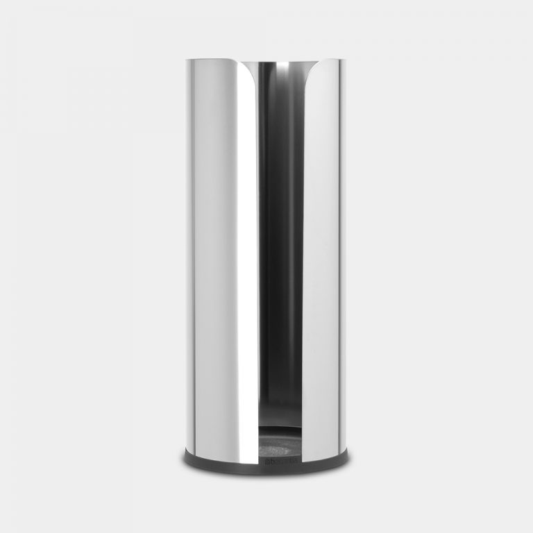 ReNew Toilet Roll Dispenser, for 3 spare Rolls - Brilliant Steel-6338