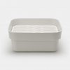 Washing Up Bowl with Drying Tray - Light Grey-0