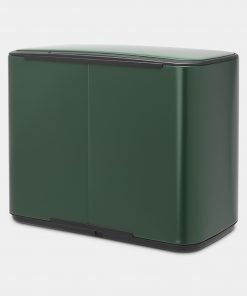Bo Pedal Bin, with 2 Inner Buckets, 11 + 23 litres - Pine Green-5760