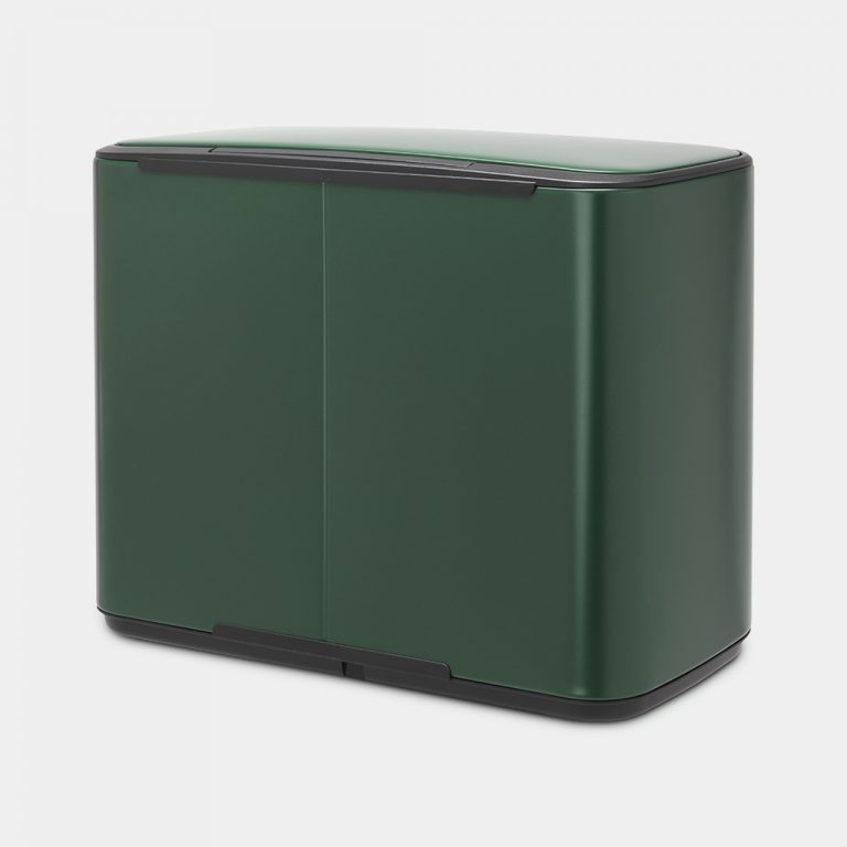 Bo Pedal Bin, with 2 Inner Buckets, 11 + 23 litres - Pine Green-5760