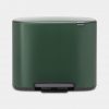 Bo Pedal Bin, with 3 Inner Buckets, 3 x 11 litres - Pine Green-0