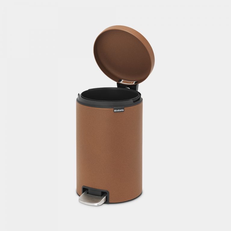 Pedal Bin newIcon, 12 litre, Soft Closing, Plastic Inner Bucket - Mineral Cinnamon-5882