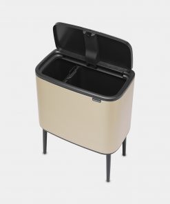 Bo Touch Bin, with 2 Inner Buckets, 11 + 23 litre - Champagne-5906