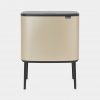 Bo Touch Bin, with 2 Inner Buckets, 11 + 23 litre - Champagne-0