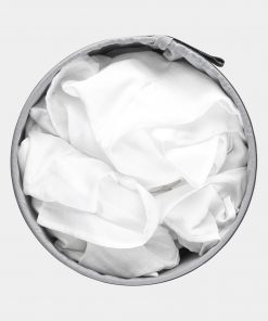 Laundry Bin, 35 litre, Plastic Lid - White-5975