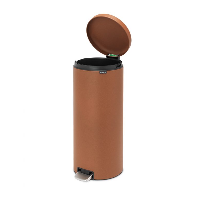 Pedal Bin newIcon, 30 litre, Soft Closing, Plastic Inner Bucket - Mineral Cinnamon-7942