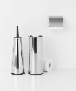 ReNew Toilet Roll Dispenser, for 3 spare Rolls - Brilliant Steel-7011