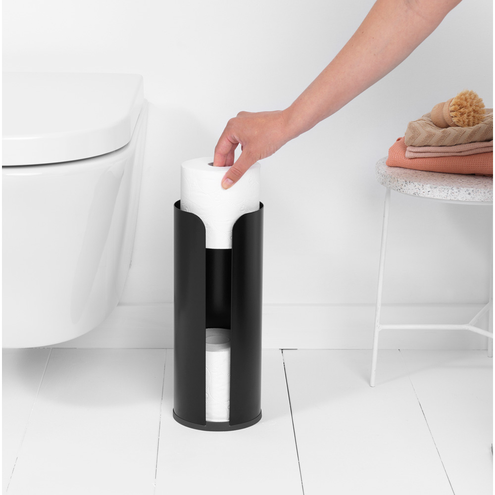 ReNew Toilet Roll Dispenser, for 3 spare Rolls - Matt Black-6327