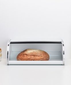 Roll Top Bread Bin - White-5997