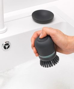 Soap Dispensing Dish Brush - Dark Grey-7083
