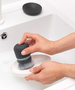 Soap Dispensing Dish Brush - Dark Grey-6227