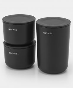 ReNew Storage Pots, set of 3 - Dark Grey-6401