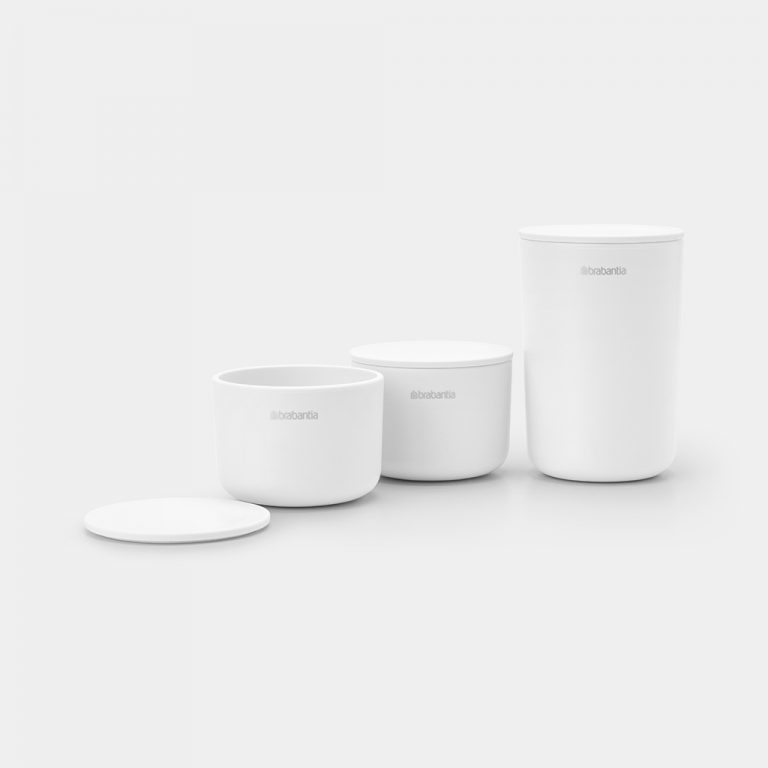 ReNew Storage Pots, set of 3 - White-6405