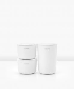 ReNew Storage Pots, set of 3 - White-7590